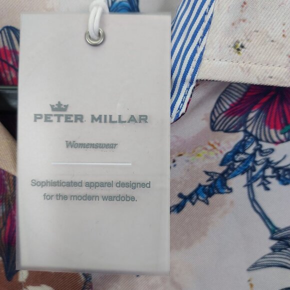 Peter Millar Button Up Silk Shirt Women's S Pink Floral Long Sleeve Blouse NEW - Picture 8 of 16